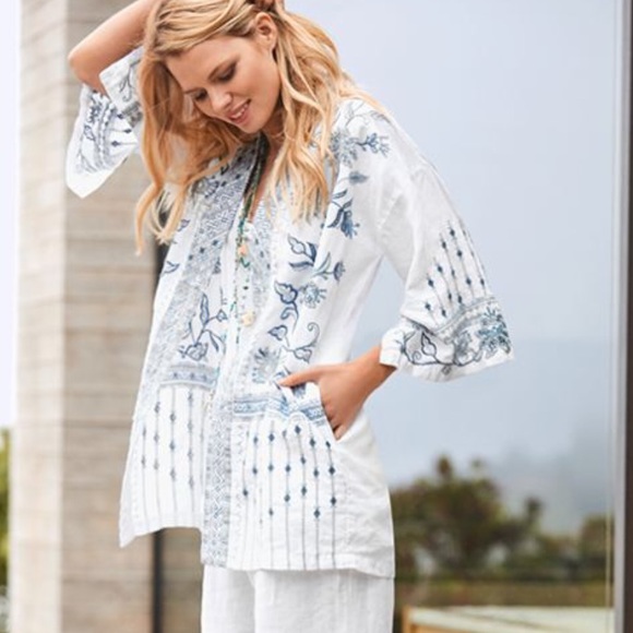 Johnny Was Jackets & Blazers - Johnny Was Maike Linen Kimono